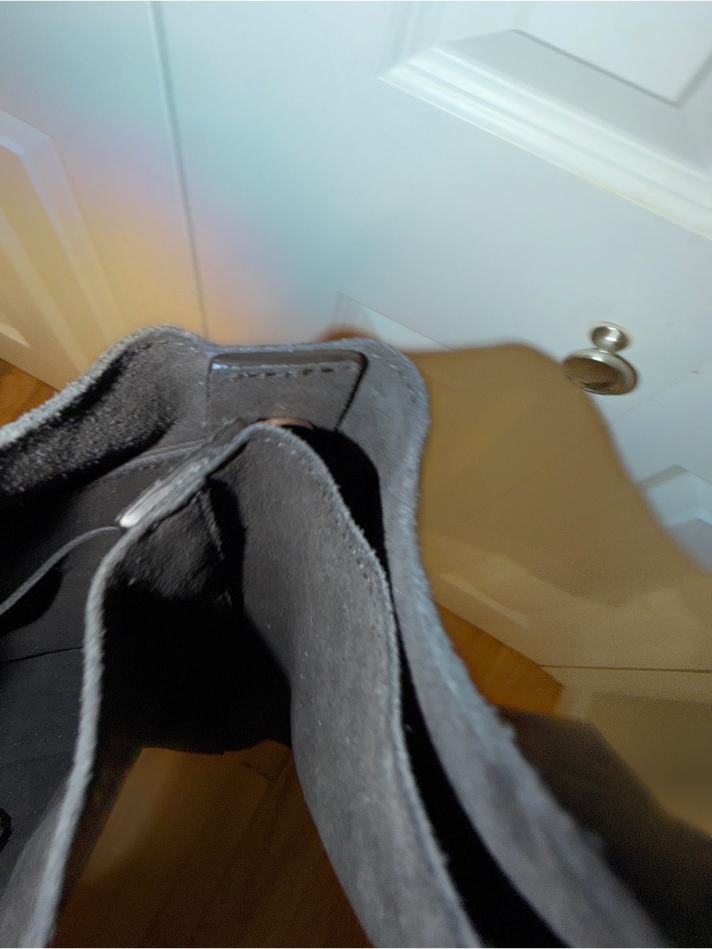 &OTHER STORIES Classic Suede black Tote Bag - Picture 6 of 10